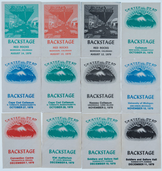 Dan Healy Backstage Passes (8/14/1979 - 12/11/1979) Bundle