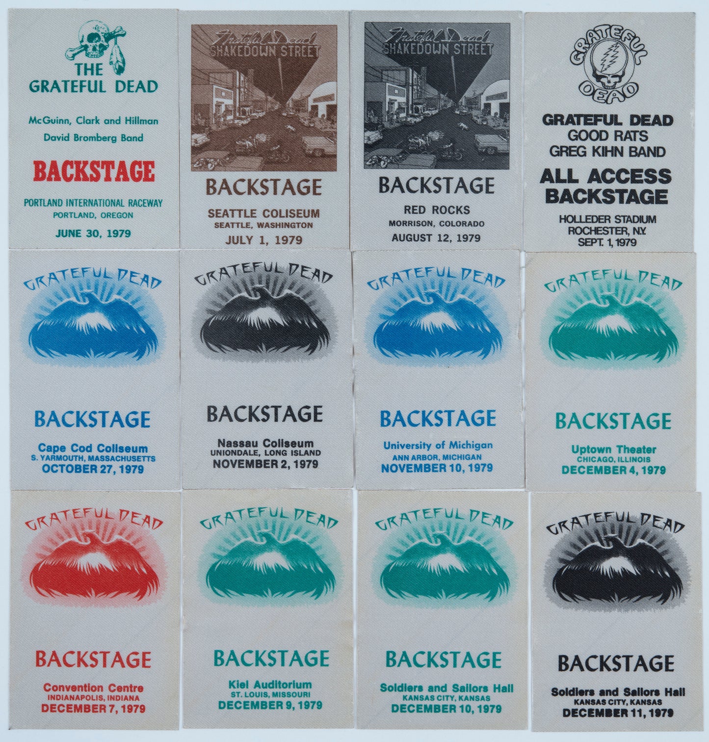 Dan Healy Backstage Passes (6/30/1979 - 12/11/1979) Bundle