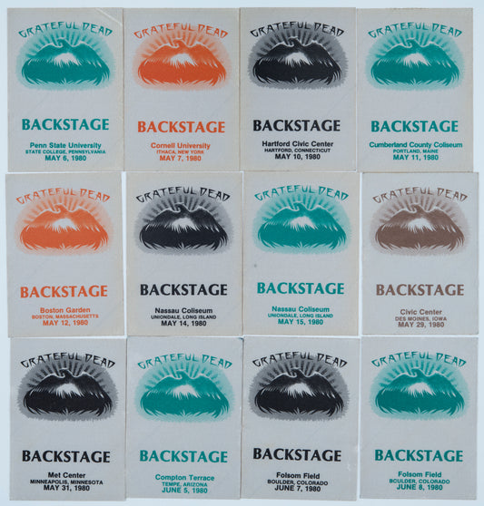 Dan Healy Backstage Passes (5/6/1980 - 6/8/1980) Bundle